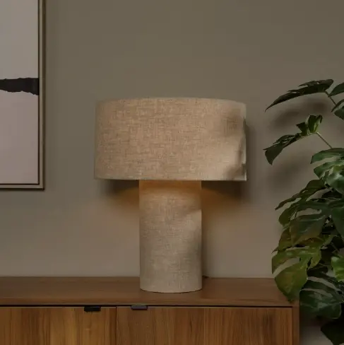 Leeroy bordlampe 42cm beige