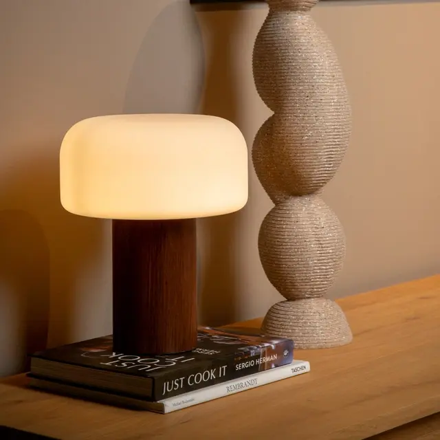 Kenan bordlampe 28cm brun