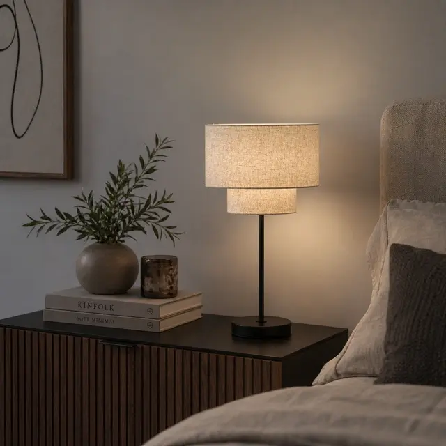 Blefjell bordlampe uten skjerm 42cm sort