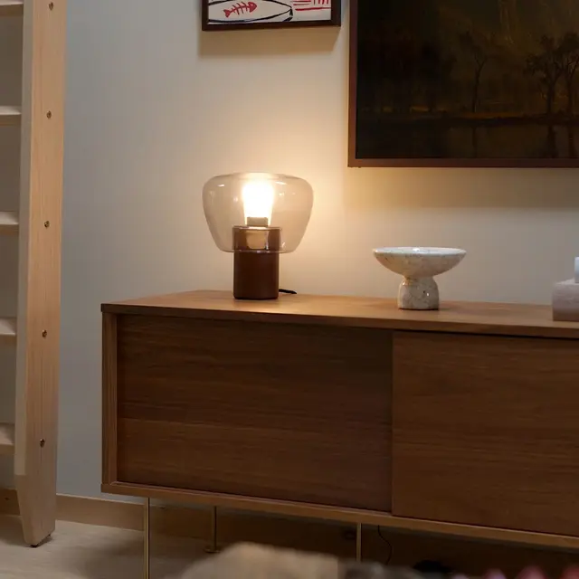 Bris bordlampe 25cm brun