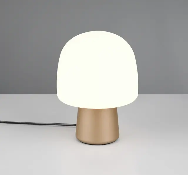 Steen bordlampe 27cm brun