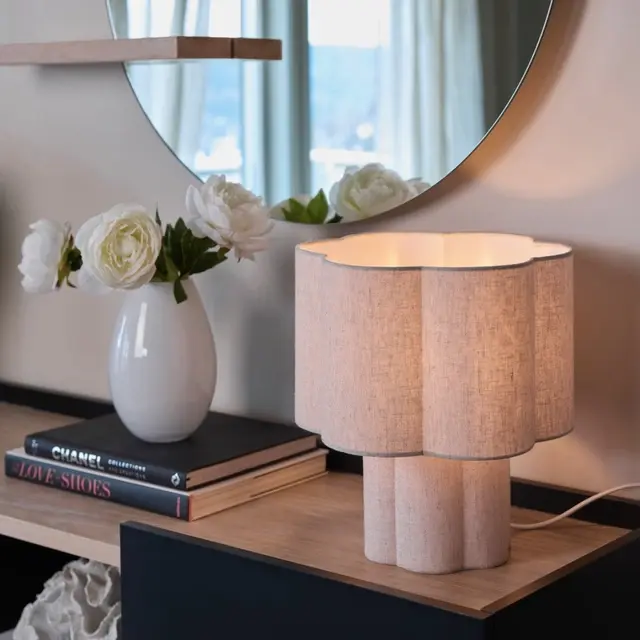 Blossom bordlampe 33cm beige
