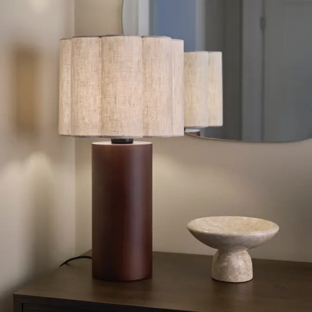 Eliana bordlampe 32cm brun