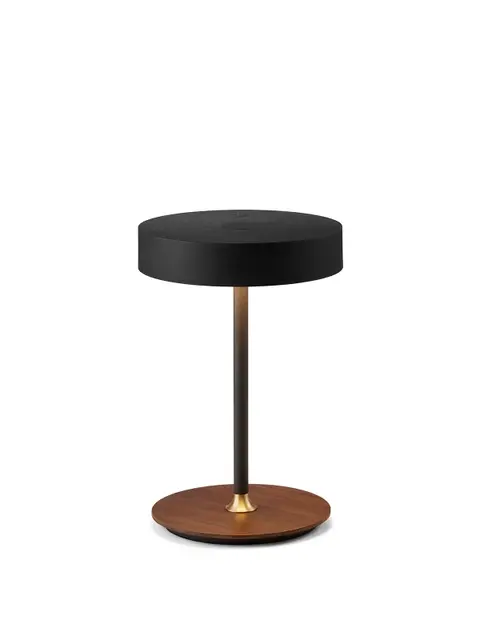 On the move LED oppladbar bordlampe 19cm sort