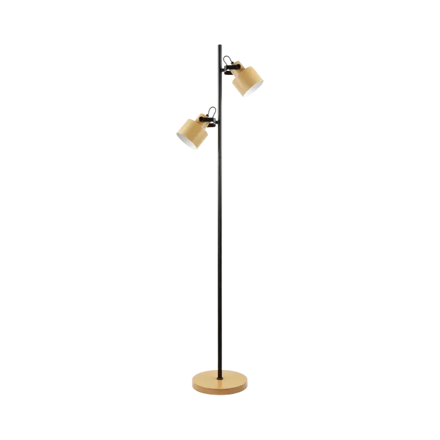 Miami gulvlampe 2lys 155cm gul
