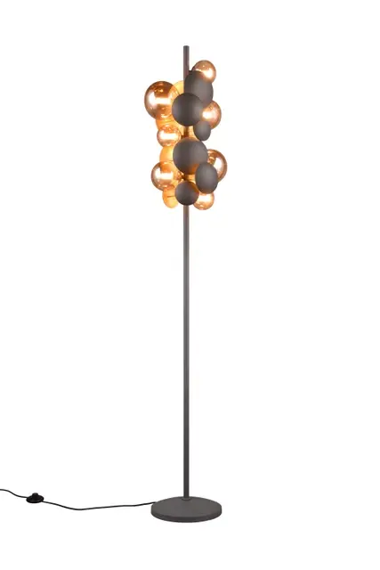 Bubble gulvlampe 155cm sort