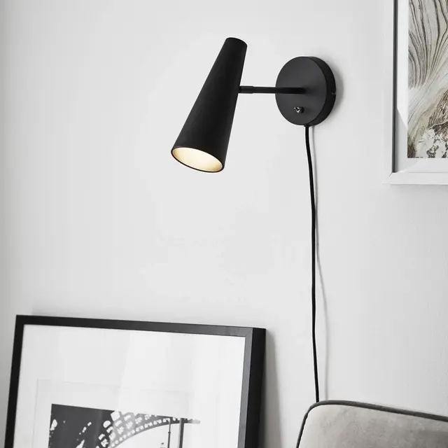 Peak leselampe vegg 29cm sort