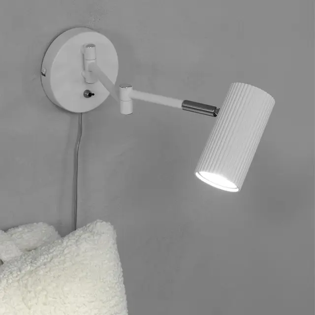 Costilla leselampe vegg 12cm hvit