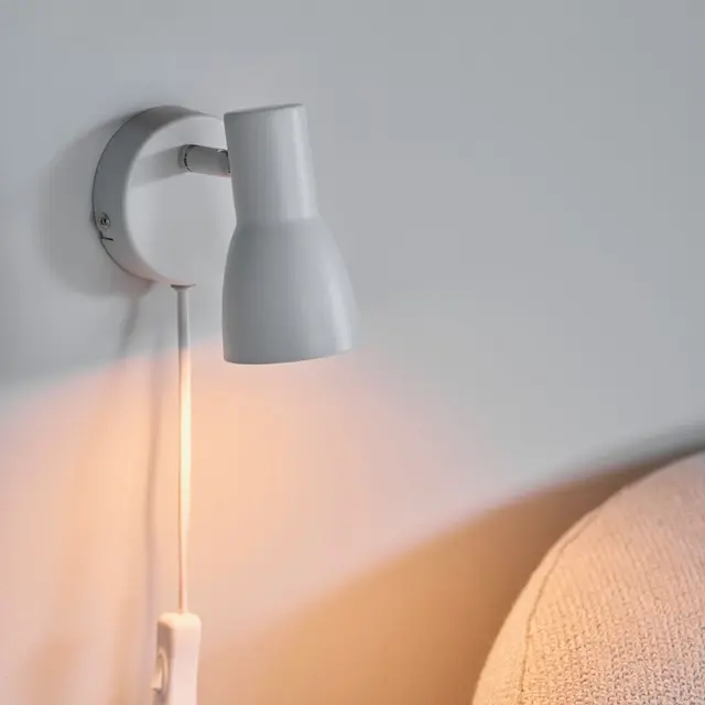 Mikes leselampe vegg 11,5cm hvit