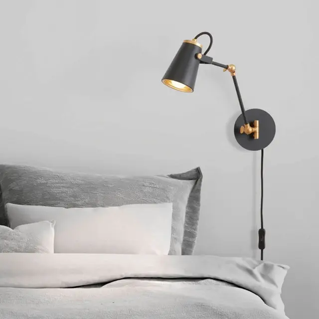 Edward leselampe vegg 25cm sort