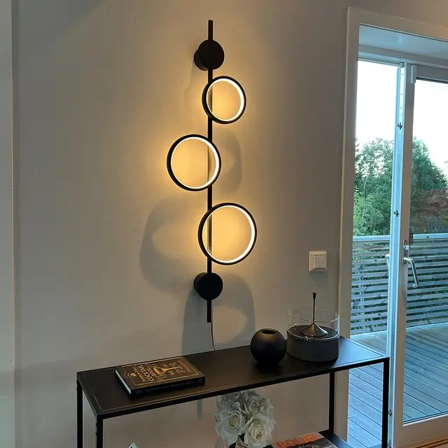 Alias Circle LED vegglampe 107cm sort