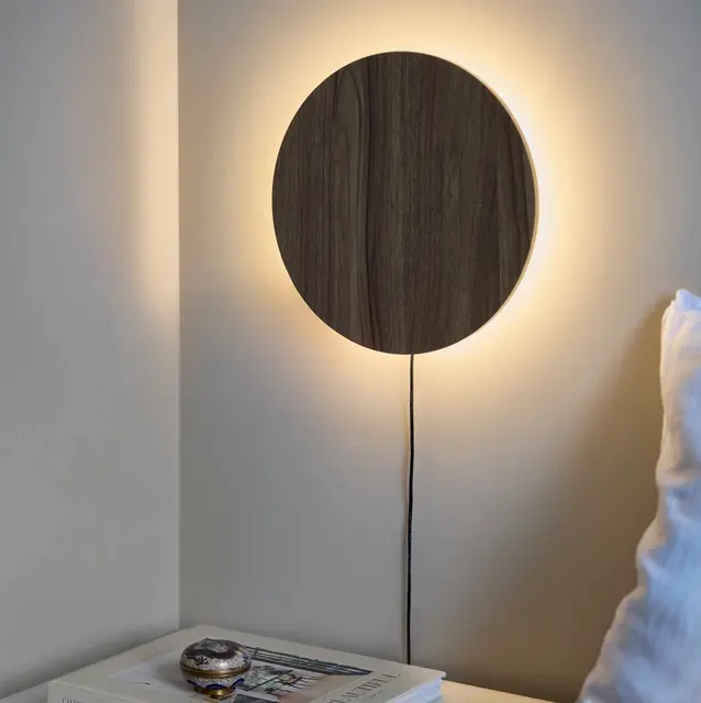 Liza sirkel LED vegglampe 30cm brun