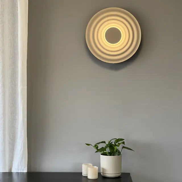 Lude LED vegglampe 40cm rosa