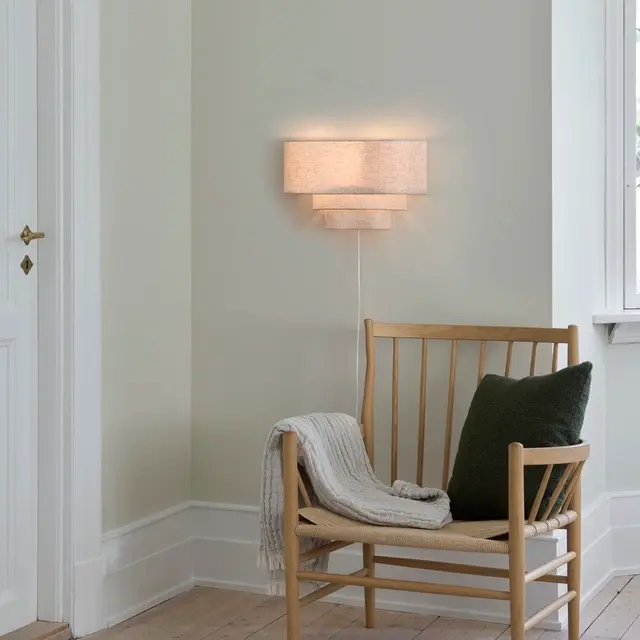 Blefjell vegglampe 25cm beige