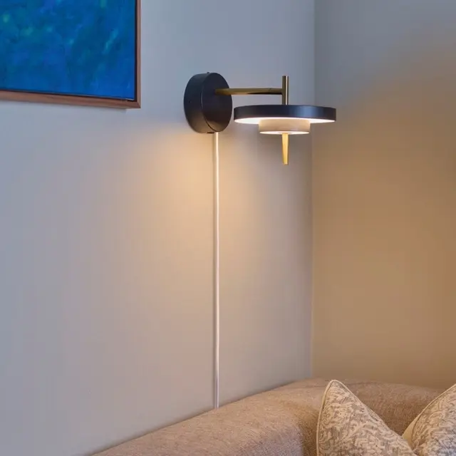 Keaton LED vegglampe 20cm sort
