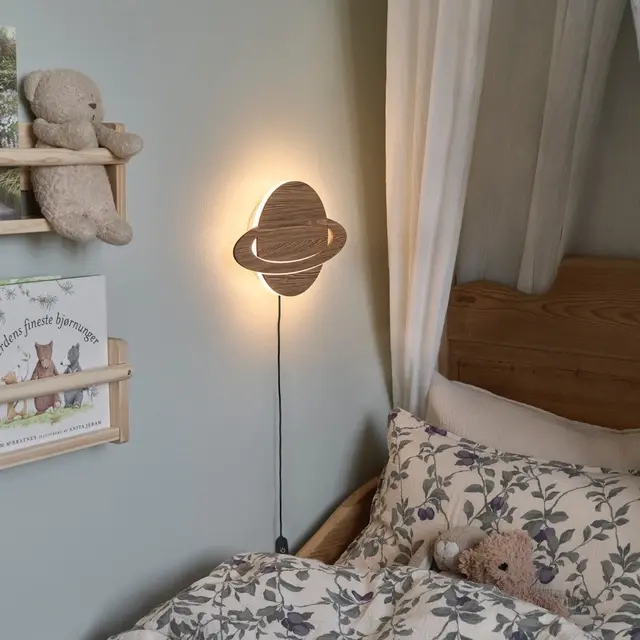 Saturna LED vegglampe 20cm brun