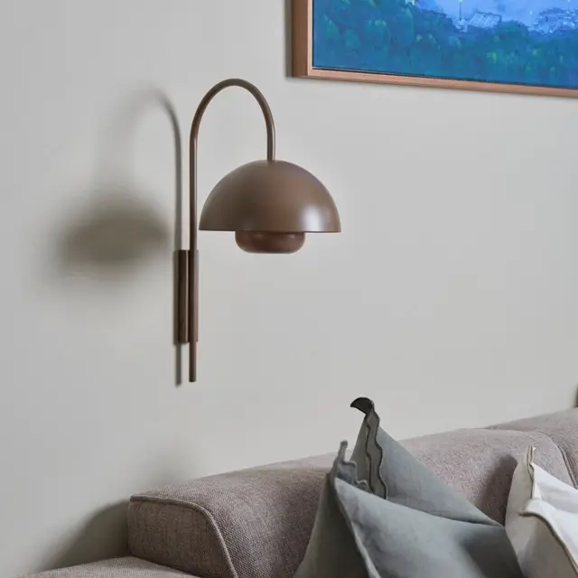 Myla LED oppladbar vegglampe 45cm brun