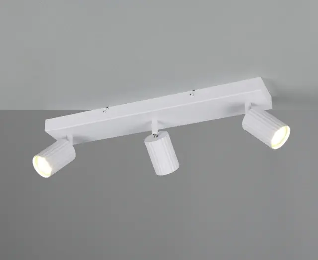 Soka skinne 3lys 50cm hvit