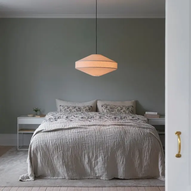 Luxe taklampe 65cm beige