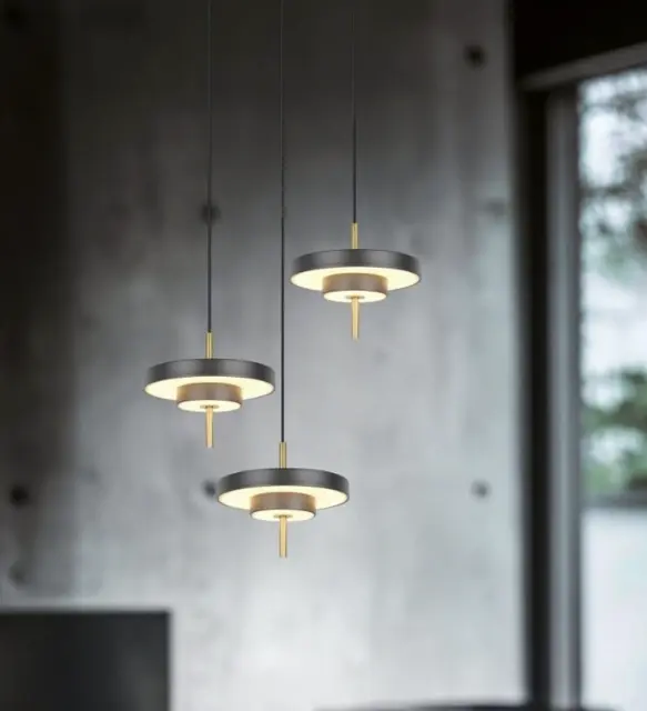 Keaton LED taklampe rondell 3lys 45cm sort