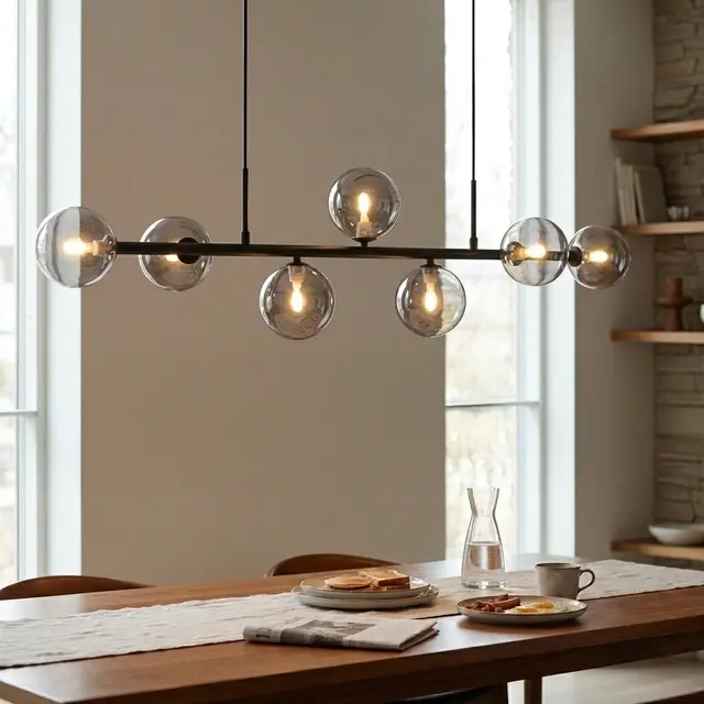 Vernon taklampe 7lys 111,5cm smoke