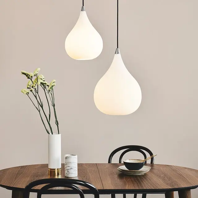 Drops taklampe 38cm hvit