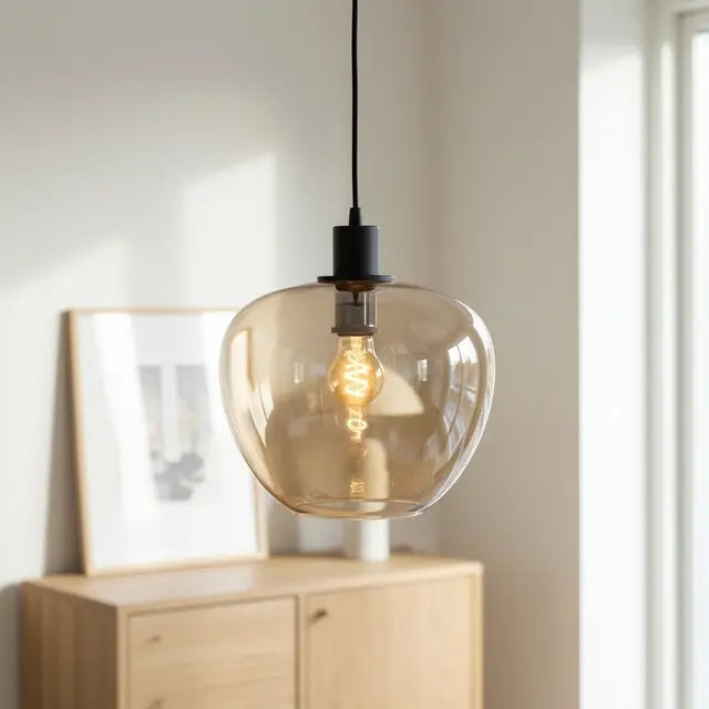 Kelly taklampe 29cm amber