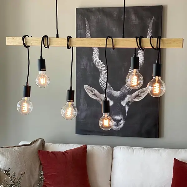 Verlin taklampe 100cm natur