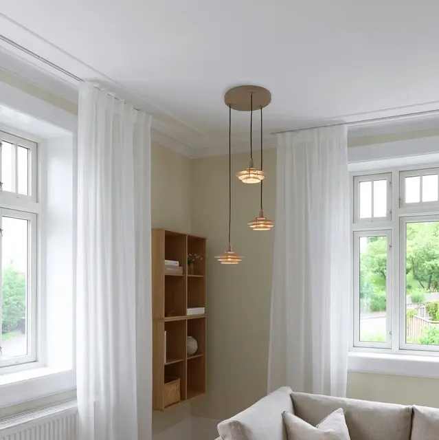 Joakim taklampe rondell 3lys 44cm beige