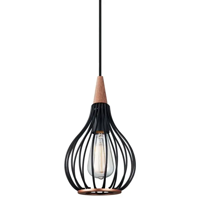 Drops pendel 17cm sort