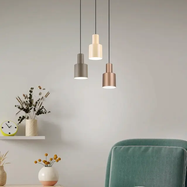 Agudo taklampe rondell 3lys 37cm flerfarget