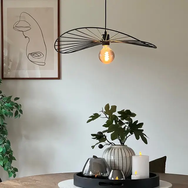Chapeau taklampe 60cm sort