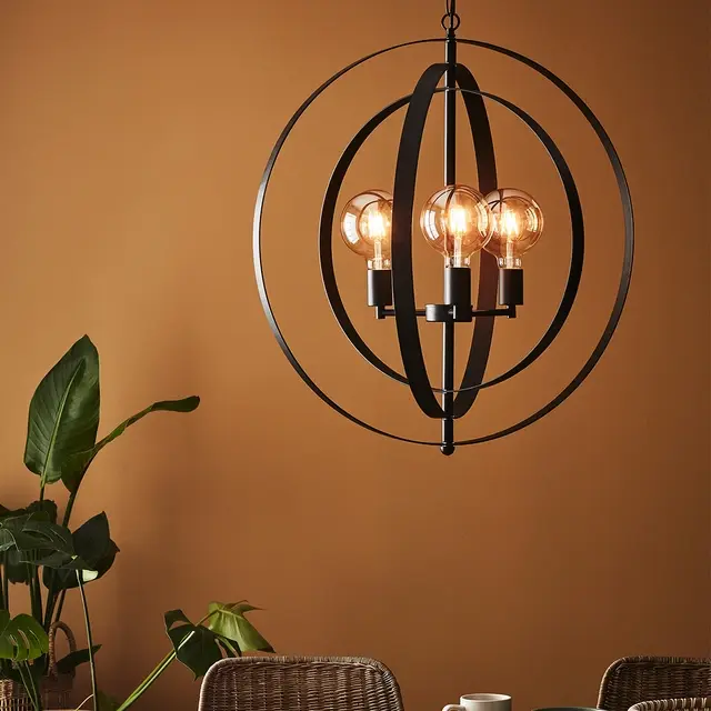Orbit taklampe 69cm sort
