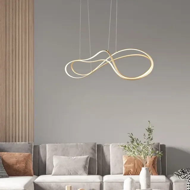 Nala LED taklampe 113cm messing