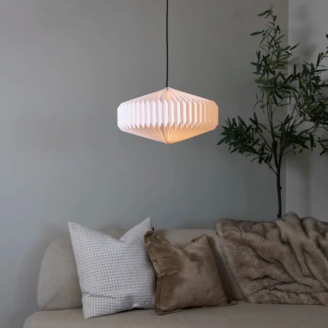 Origami taklampe 45cm hvit