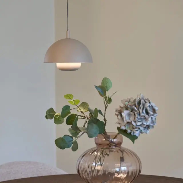 Myla LED oppladbar pendel 20cm beige