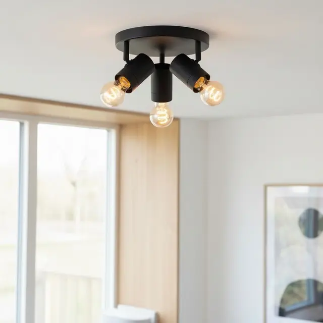 Luca plafond taklampe 32cm sort