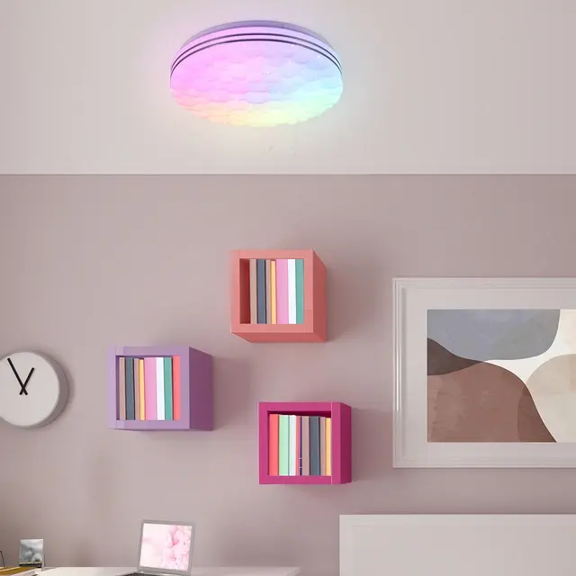 Tiger LED plafond taklampe 38cm RGB hvit