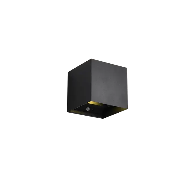 Talent LED oppladbar vegglampe IP44 10cm sort