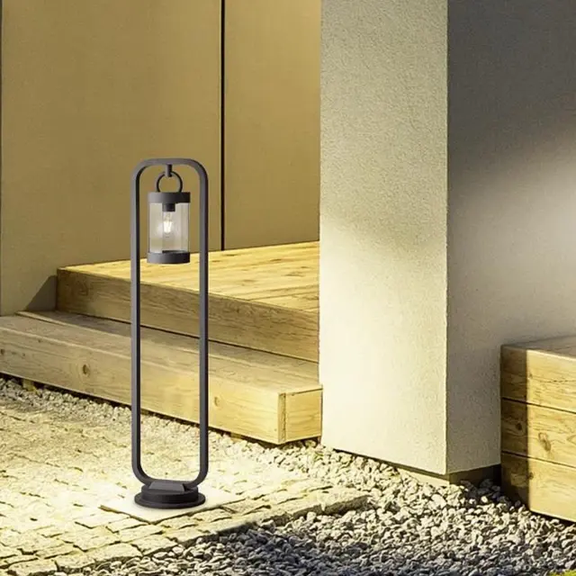 Sambesi utelampe stolpe IP44 100cm grå