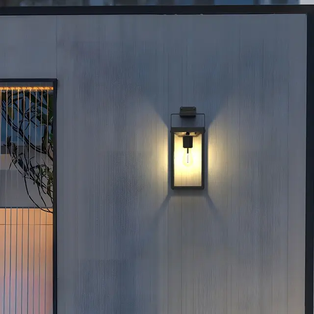 Solar Bluebell oppladbar utelampe lykt IP44 sort