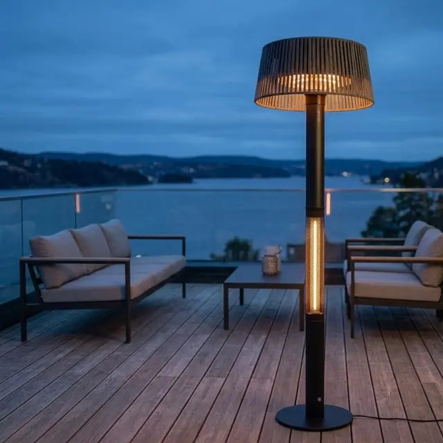 Terrassevarmer Oslo gulvmodell 3000W IP44 205cm sort