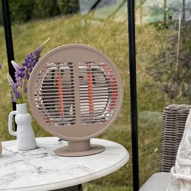 Terrassevarmer rund 1000W IP54 40cm beige