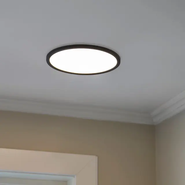 Cally LED plafond baderomslampe IP44 24cm sort