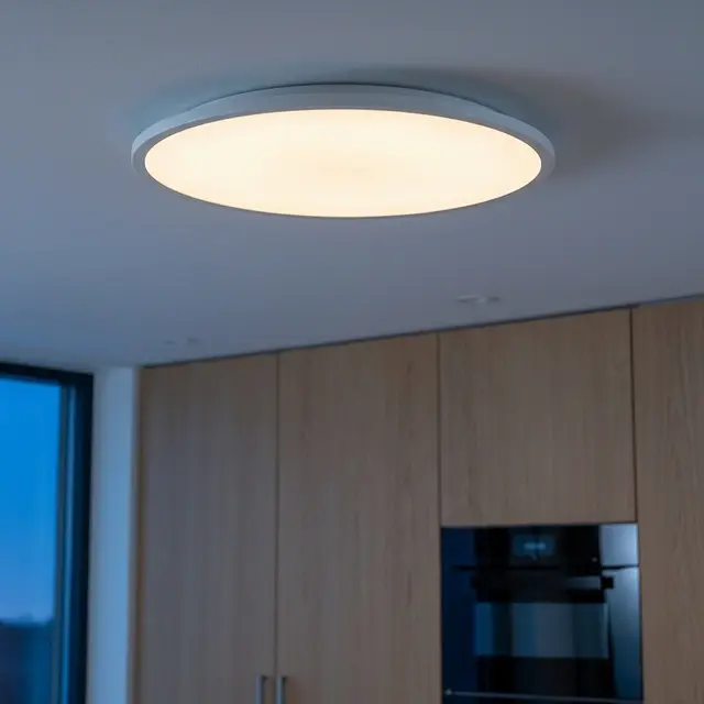 Slim LED plafond taklampe IP44 54cm hvit