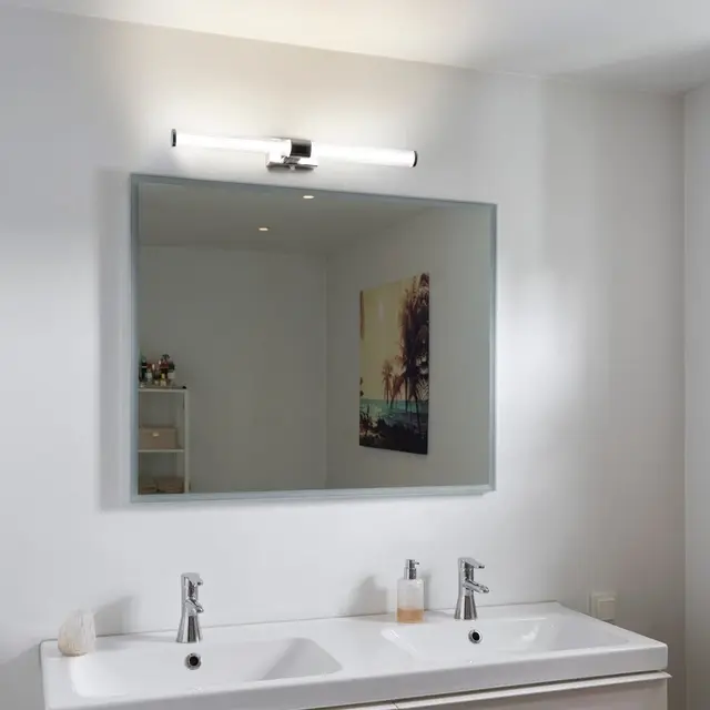 Jessy Duo LED vegg baderomslampe IP44 65cm krom