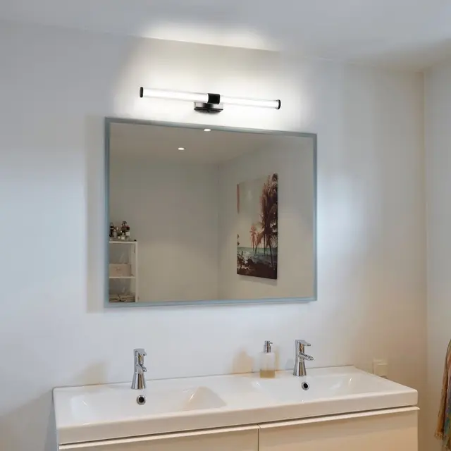 Jessy Duo LED vegg baderomslampe IP44 65cm sort