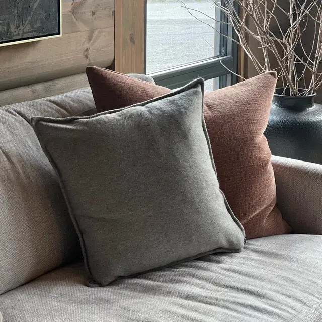 Putetrekk ull 45cm grå