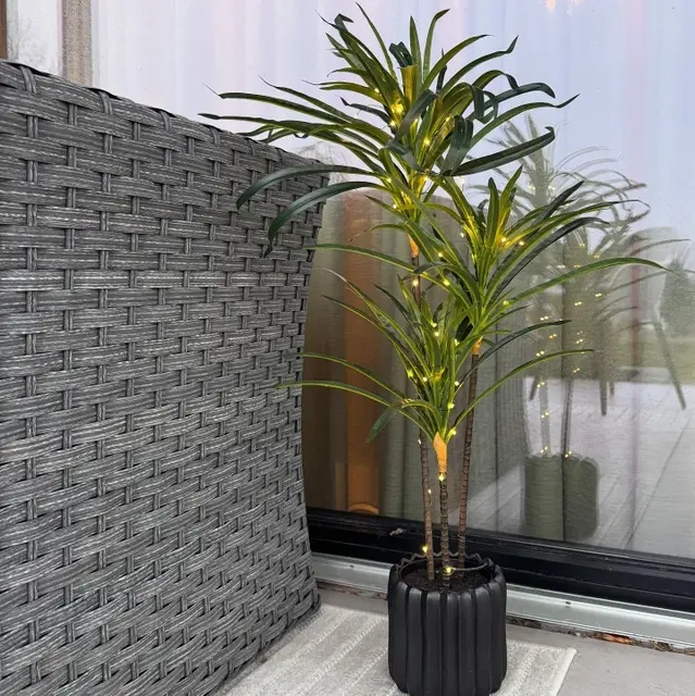 Kentia palme LED IP44 84cm grønn