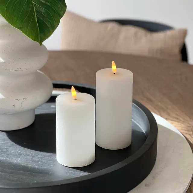 Lun kubbelys rustikk LED 15cm hvit